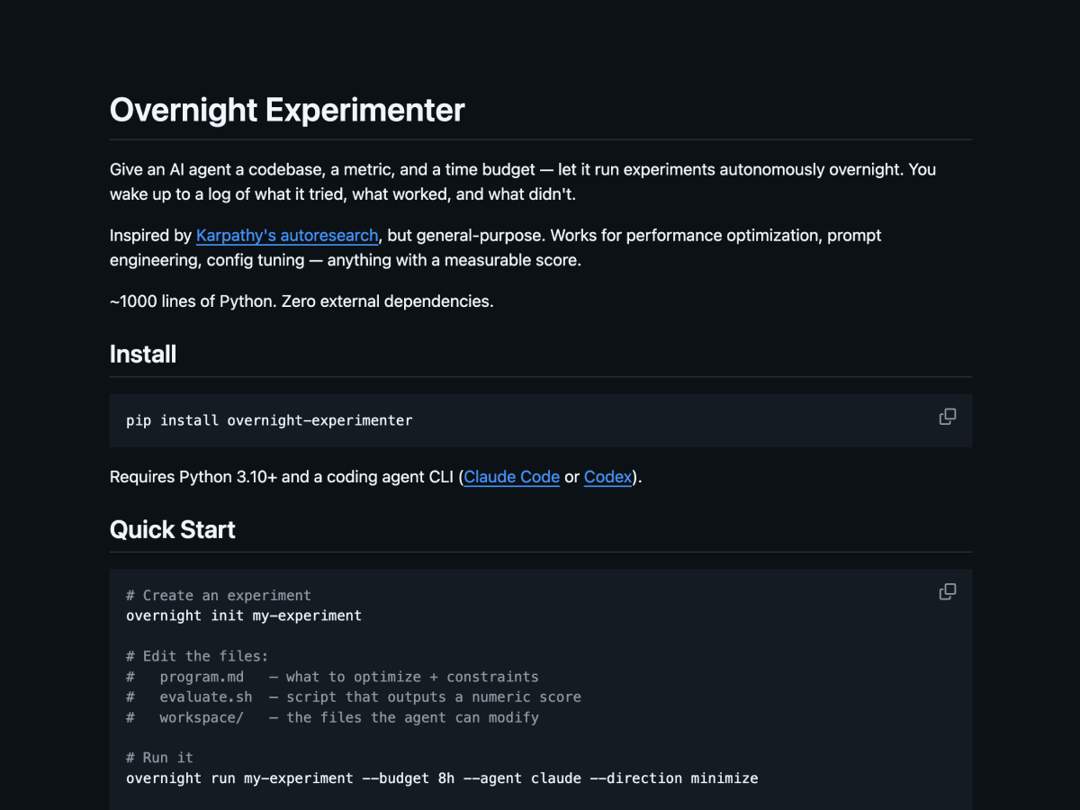 Overnight Experimenter